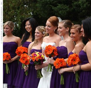 Purple and Orange? :  wedding Purple Orange