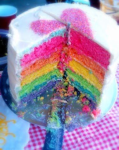 Rainbow cake #cake