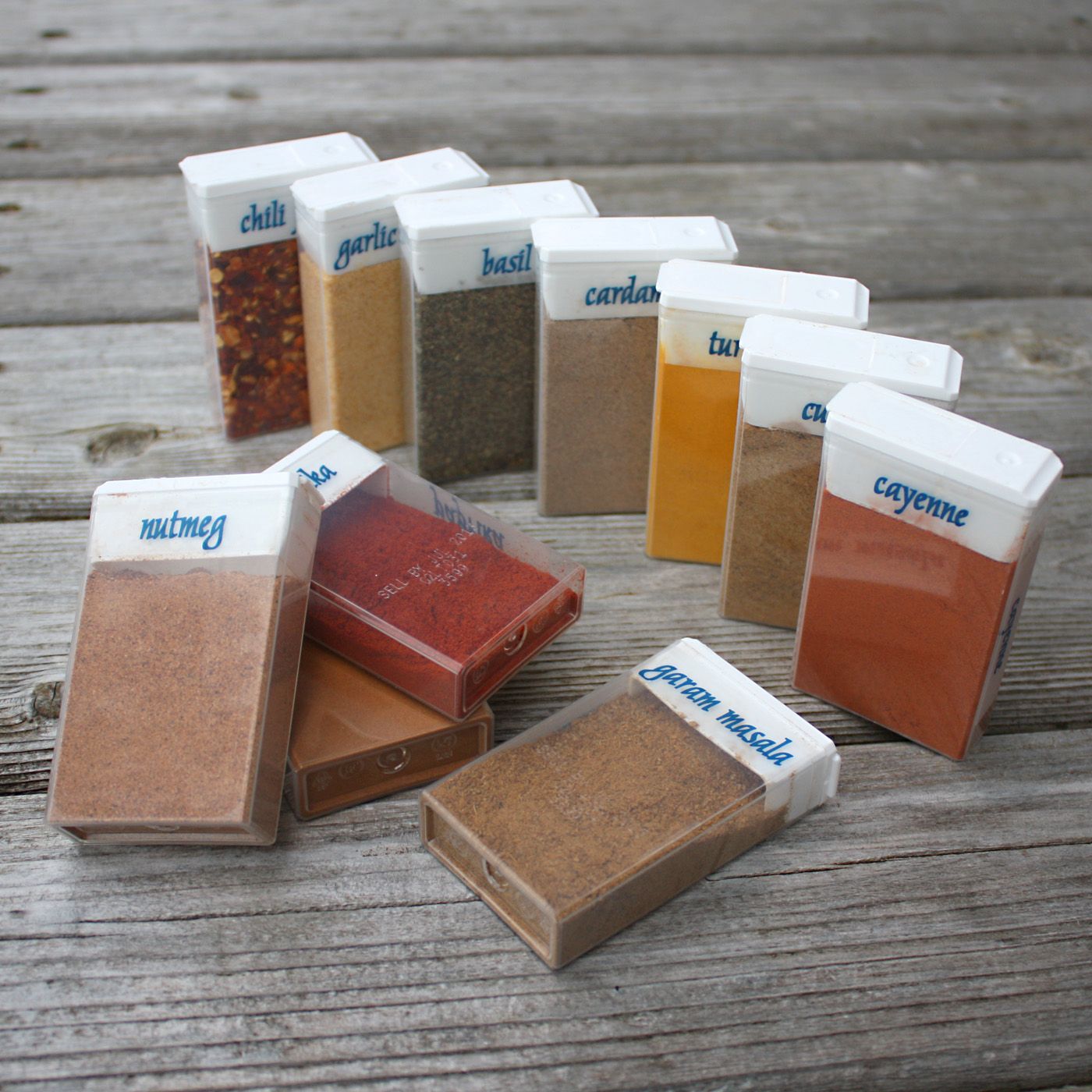 Repurposed TicTac Boxes for Camping Spices