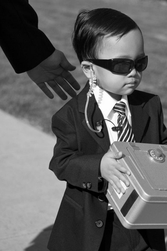 Ring Security instead of ring bearer. :-)  cute!