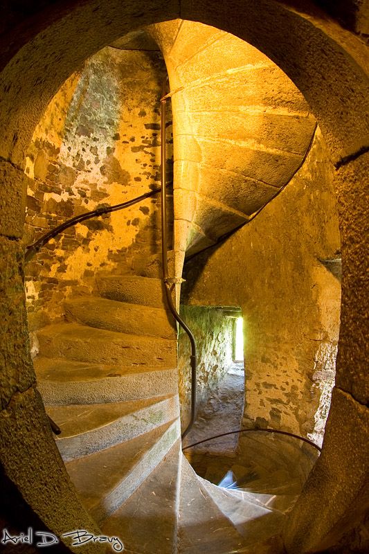 Staircase inside Blarney castle.