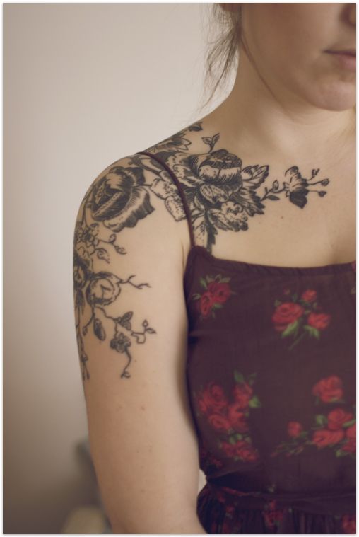 Stunning floral tattoo