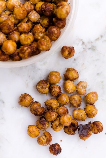 Sweet and Salty Roasted Chickpeas – Have these in the oven right now!