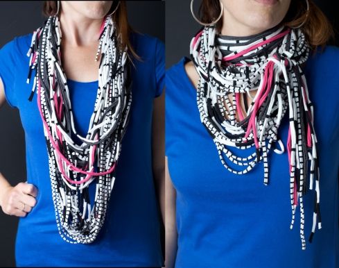 T-shirt yarn necklaces/scarves