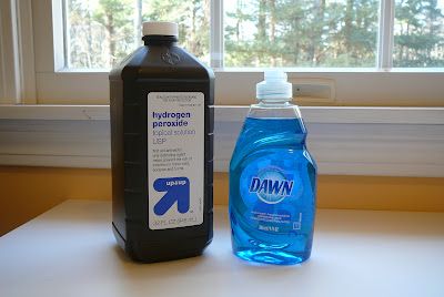 THE best stain remover ever. Even for old stains. 2 parts hydrogen peroxide, 1/2