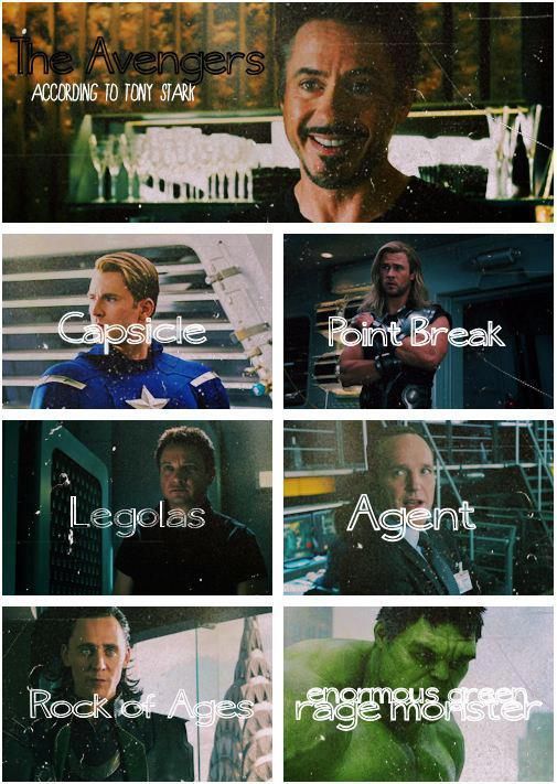 The Avengers + Loki … according to Tony Stark