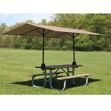 The Clamp On Picnic Table Canopy – Hammacher Schlemmer