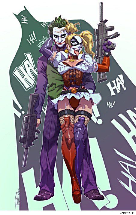 The Joker and Harley Quinn by Robert P
