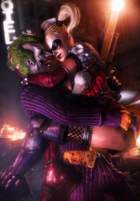 The Joker and Harley Quinn in Arkham City