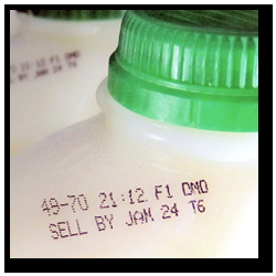 This website allows you to type in a code from any dairy product. It then tells