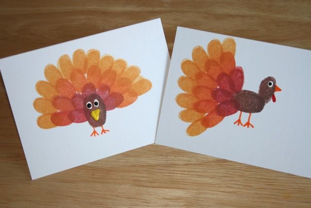 Thumbprint turkeys . . . Cute Kids craft!