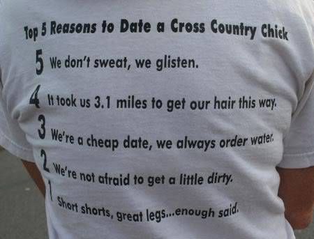 Top 5 reasons to date a Cross Country girl.