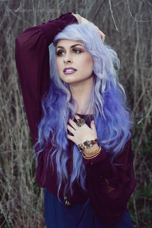 Traci Hines – Purple/Lilac Ombre Hair. (Photo by Tim Wheaton)