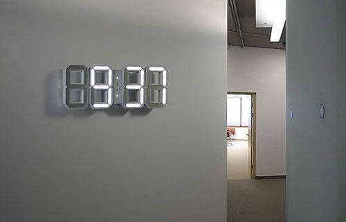 Traditional digital clock for your wall |White & White Clock is designed by