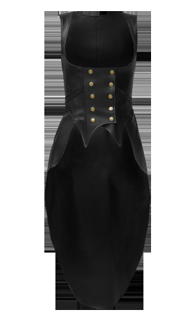 Vodabox – Leather Look Tail Waistcoat – Black [11V516fsk_blk] – £53.99 : Go