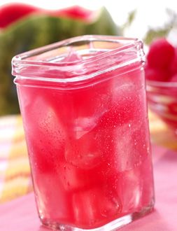 Watermelon vodka, lemon lime soda, cranberry juice and ice.