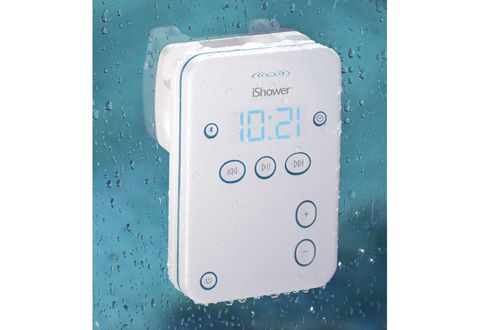 Waterproof Bluetooth Shower Speaker for iPhone/iPad @ Sharper Image