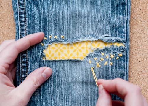 Well-Mended Wardrobe – great tips on mending clothes in cute ways