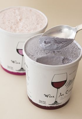 Wine ice cream. 5% alcohol. This will revolutionize girls' nights.