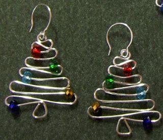 Wire Christmas Tree earrings/orniments