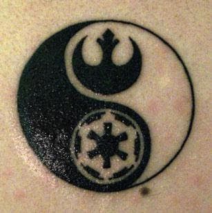 Ying Yang Star Wars tattoo