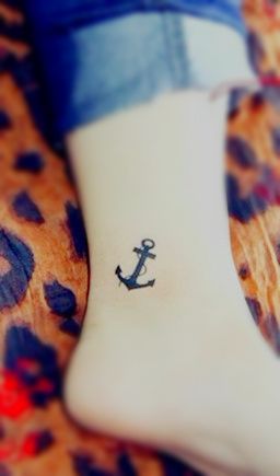ankle anchor tattoo