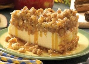 apple crisp cheesecake – Perfect for fall!