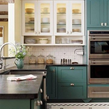 bicolor kitchen cabinets