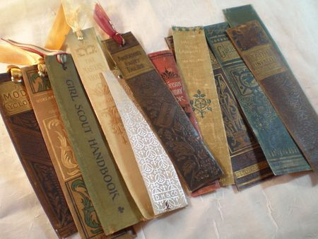 bookmarks from old book spines