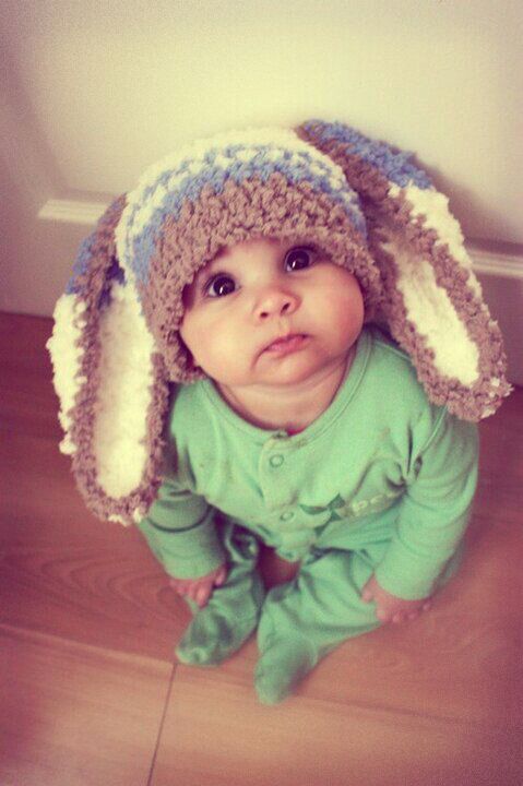 bunny w/ baby ears. Cuteness.