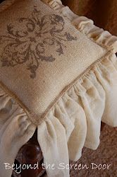 burlap pillows