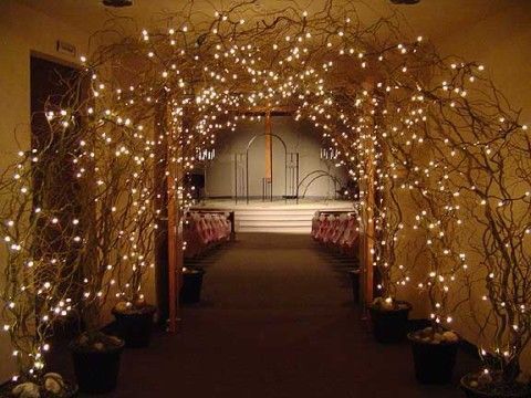 ceremony entrance/twinkle lights