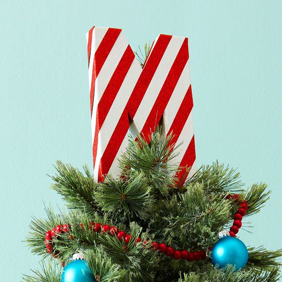 Monogram Tree Topper -   Christmas tree topper ideas