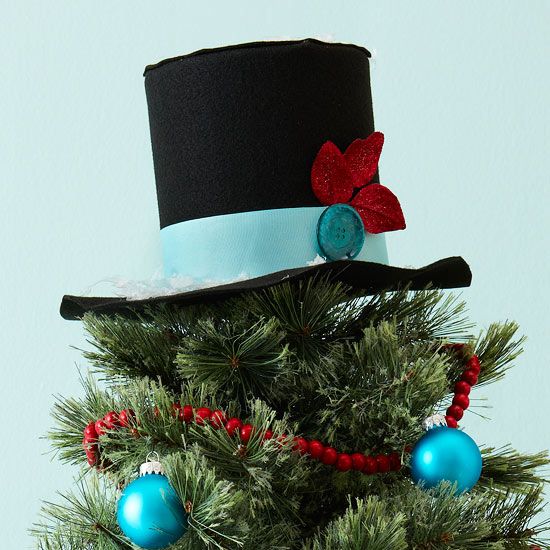 Top Hat Tree Topper -   Christmas tree topper ideas