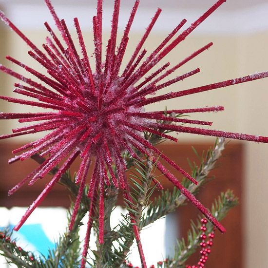 Burst of Color Tree Topper -   Christmas tree topper ideas