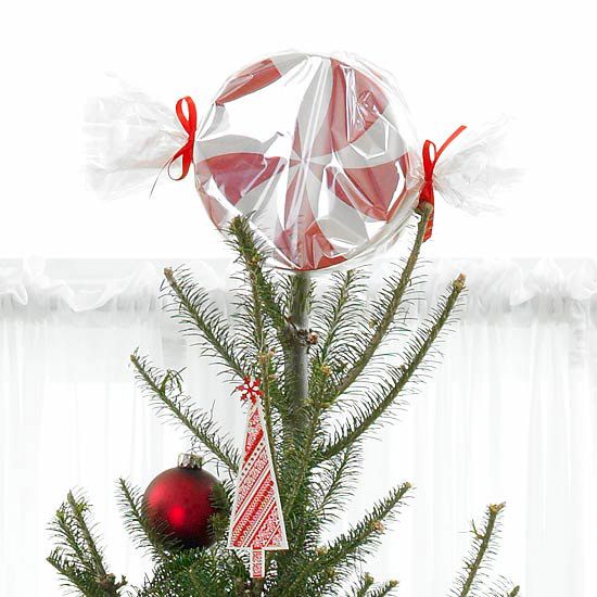 Peppermint Tree Topper -   Christmas tree topper ideas