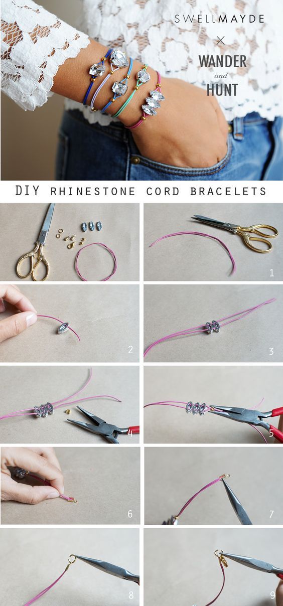 DIY Rhinestone bracelet Ideas