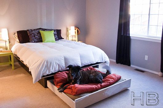 dog trundle bed… such a good idea to keep the numerous dog beds, blankets, and