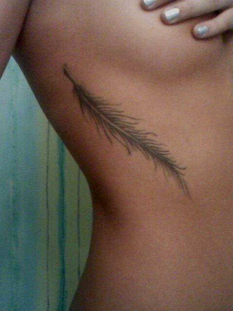 feather side tattoo