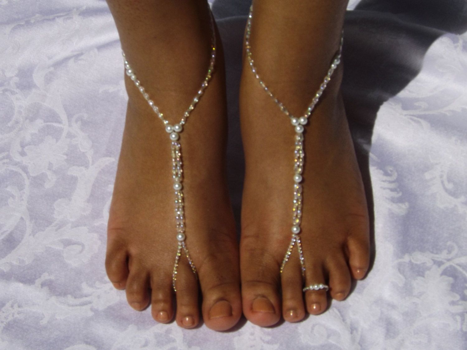 Beach Wedding Barefoot Sandals -   Foot Jewelry Ideas Collection