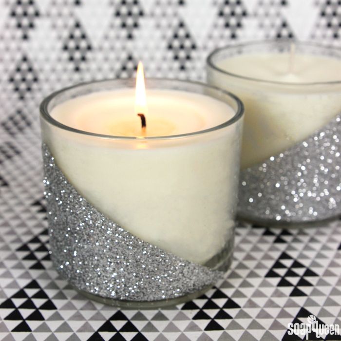 Silver Glitter Candles DIY -   DIY Glitter Candles Ideas