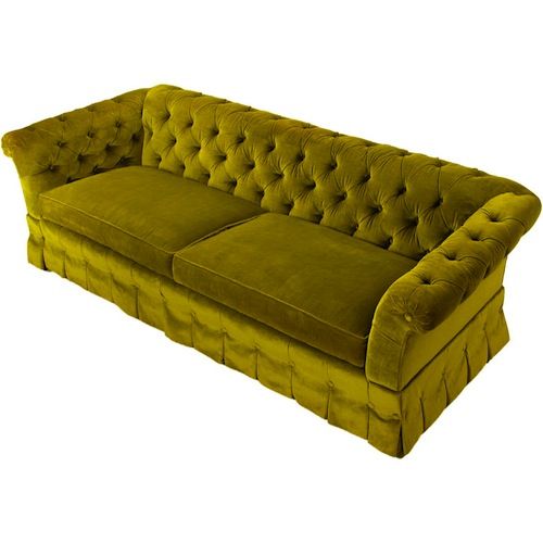 green velvet couch