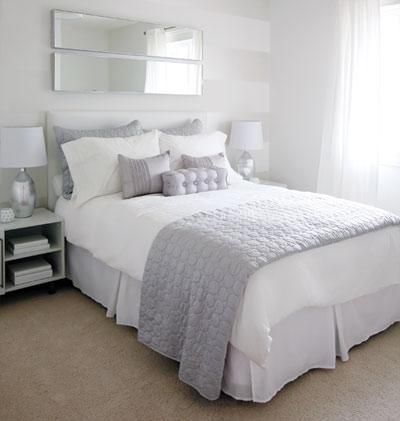 grey and white bedrooms