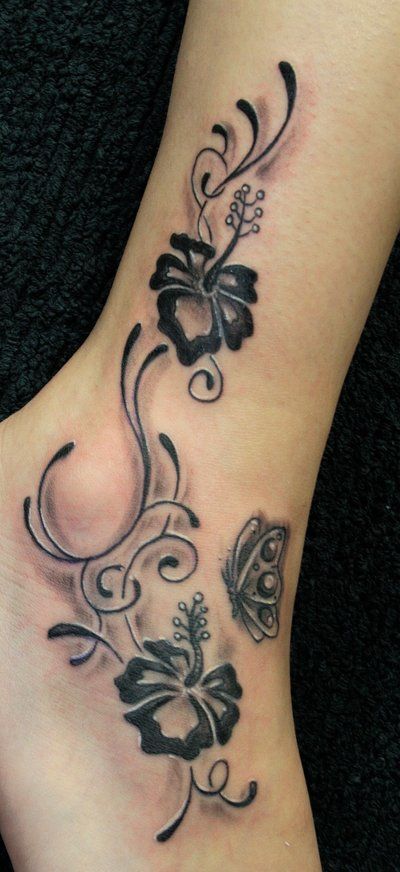 hibiscus tribal tattoos