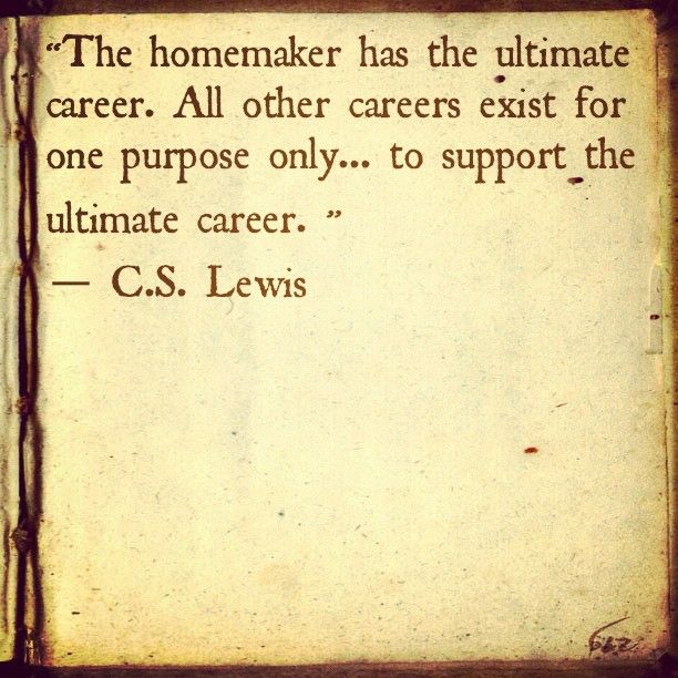 homemaker = ultimate career