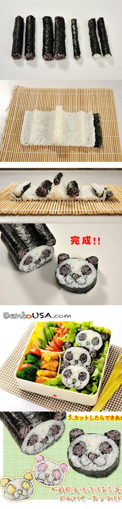 how to make panda sushi maki roll