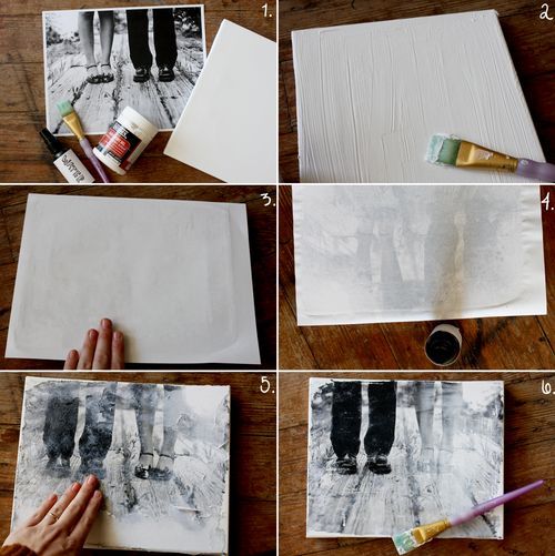 how to transfer a photocopy picture onto canvas DIY tutorial