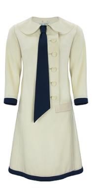 jean patou 1920's cream coat dress