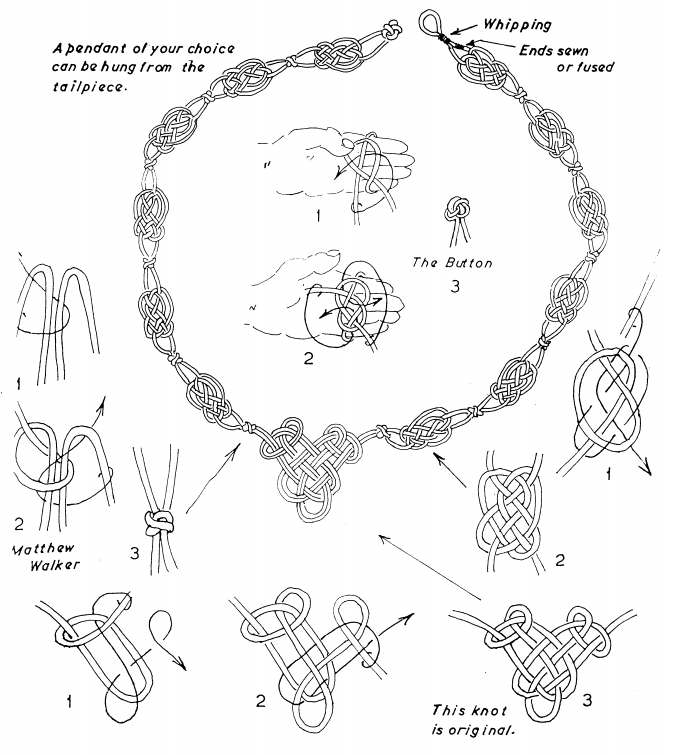 Necklace in Chinese Knotting -   Knot Chart