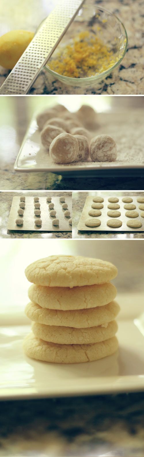 lemon crinkle cookies #cookies #baking #lemon